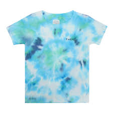 T H E M E Toddler Big Kid Personalized Tie Dye T Shirt Blue Green White Thetot