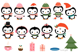 Madagascar , penguins of madagascar. Christmas Penguins Clipart Set Cute Penguin Clip Art Collection Winter Clipart Kawaii Penguin By Pravokrugulnik Thehungryjpeg Com