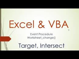 Worksheet Change Event Excel Vba Youtube In 2020 Excel Worksheets Event