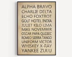 The boeing chinook is a large, tandem rotor helicopter operated by the royal air force (raf). Phonetic Alphabet Etsy