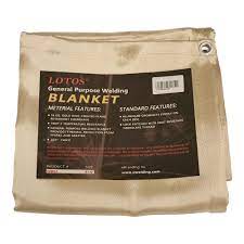 Lotos Welding Blanket 4 Ft X 6 Ft Gold Fiberglass Heat Treated Resists 1000 F Wb014x6 The Home Depot