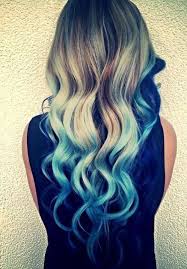 Try blonde hair with lowlights to make your ultra blonde tones really pop! Ombre Blonde To Blue Hair Styles Blue Tips Hair Blue Ombre Hair