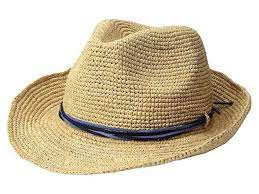 Hat Attack Raffia Crochet Fedora With Sueded Strands Trim Raffia Crochet Raffia Cowboy Hat Classic Hats