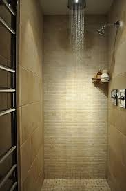 Brown Brick Wall Color Scheme And Modern Showers In Small Bathroom Tiles Decorating Design Idea Small Tiled Shower Stall Bathroom Design Small Bathroom Remodel