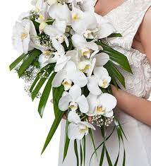 | / find artificial white wedding flowers, like this beautiful real touch anemone in white with a black center. White Orchid Bridal Bouquet White Orchid Wedding Flowers