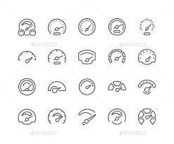Line Speedometer Icons Icon Car Icons Icon Design