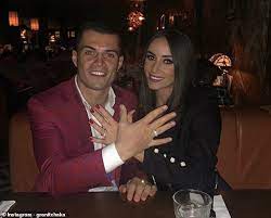 Granit xhaka has become a major part of arsenal's squad under the management of mikel arteta, as he proved to be a trustworthy defensive midfielder. Granit Xhaka Does Albania Eagle Hand Gesture With Wife Leonita Lekaj Daily Mail Online