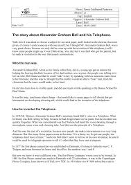 Bell considered once such patent, the photophone, the greatest invention i have ever made there is a local story told in baddeck of how, one day soon after moving to the town, bell was walking. The Story About Alexander Graham Bell And His Telephone