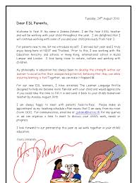 They will be experiencing new surroundings and challenges. Joanna S Esl Intro Letter To Parents Aug 10