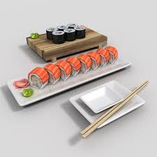 3d Model Sushi Roll Sushi Rolls Sushi Model