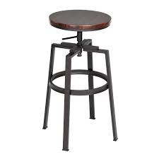 Tadcaster Swivel Adjustable Height Bar Stool Adjustable Bar Stools Metal Bar Stools Mid Century Bar Stools