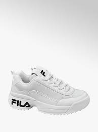 Fila Ladies Chunky Lace Up Trainers White Deichmann