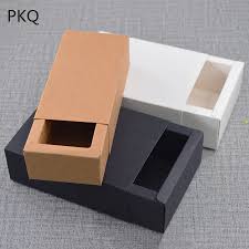 The logo or any other inscription shall be printed in accordance with your wishes. 10pcs Solid Kraft Paper Box White Gift Box Packaging Black Slide Cardboard Boxes Diy Craft Dolls Packing Box Gift Bags Wrapping Supplies Aliexpress