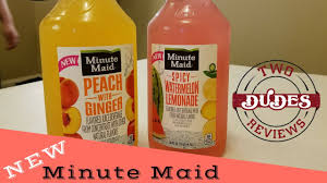 Our peach flavored juice drink offers the punchy flavor of a delicious peach, no matter the season. Minute Maid Spicy Watermelon Lemonade Peach With Ginger Fruit Juice Review Youtube