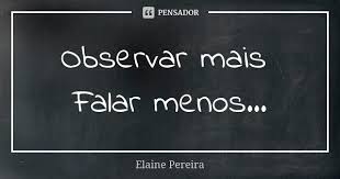 Observar Mais Falar Menos Elaine Pereira