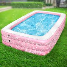 Extra Large Above Ground Family Sized Inflatable Pool 10 X 6 Ft Inflatable Pool Pool Inflatable Swimming Pool