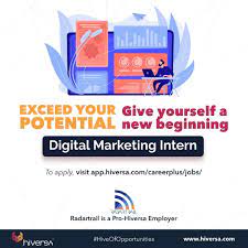 Hiversa - Job Role: Digital Marketing Intern Job Type: Full-Time, Permanent  Location: Ikeja, Lagos. Nigeria Roles & Responsibilities • Support Our Digital  Marketing Team • Assist With Social Media Campaigns • Assist
