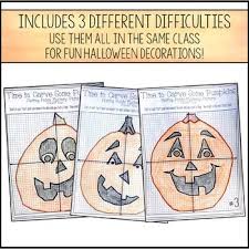 Halloween Pumpkin Carving Plotting Points Mystery Picture Halloween Math Activities Mystery Pictures Graphing Activities