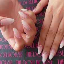 Gelnagel Natur Glitzer Pinke Nagel Nagel Inspiration Ombre Nageldesign