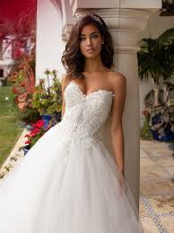 Sweetheart Whimsical Tulle Ball Gown Moonlight Couture H1393 Wedding Dresses Strapless Ball Gown Wedding Dress Bridal Gowns