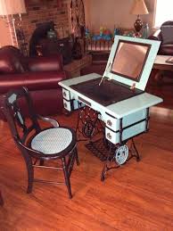 Repurposed Antique Sewing Machine Antique Sewing Machines Repurposed Furniture Diy Furniture