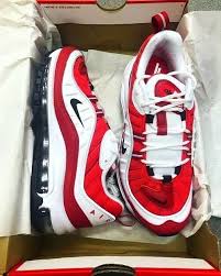 Nike Air Max 98 Gym Red White Wmns Sizes 11 Nike Airs This Is A Link To Amazon And As An Amazon Associate I Earn From Qua Sneakers Kicks Shoes Dad Shoes