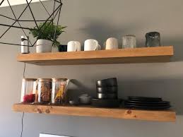 2 Thick Solid Wood Floating Shelf Rough Sawn Wood Etsy Wood Floating Shelves Floating Shelves Steel Shelf Brackets