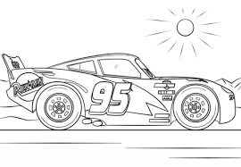 Lightning Mcqueen From Cars 3 Coloring Page From Disney Cars Category Select From 25655 Prin Race Car Coloring Pages Cars Coloring Pages Disney Coloring Pages