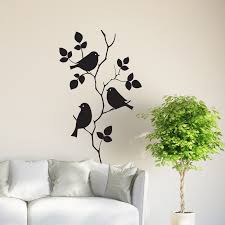 Birds On Tree Branch Wall Vinyl Sticker Decal Livingroom Children Mural Art Hall Tree Wall Painting Simple Wall Paintings Mural Art