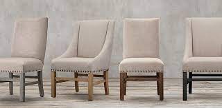 Кресло nailhead fabric armchair белое. Nailhead Dining Chair Collection Rh