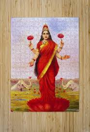 Black mountain wallpaper, digital art, neon, mountains, lake. Goddess Lakshmi Raja Ravi Varma