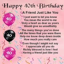 Happy 40th birthday pictures for him and for her. 40th Birthday Message For A Special Friend Best Happy Birthday Wishes