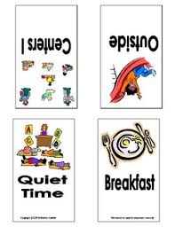 preschool daily schedule picture cards