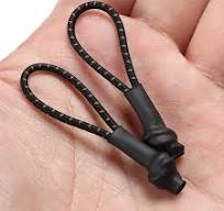 High Quality Custom Rubber Dip Elastic Rope Silicone Zipper Puller Slider String With Logo for Bags Handbag Clothing