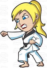 A Woman Practicing Her Taekwondo Punch Cartoon Drawings Drawing Cartoon Characters Cartoon Clip Art