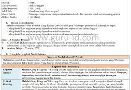 Maybe you would like to learn more about one of these? Rpp Daring Bahasa Inggris Kelas 7 Semester Ganjil Format Selembar Info Pendidikan Terbaru