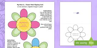 Mother's day crafts, cards and activities for kids. Mother S Day Flap Flower Card Craft English Italian Mothers Day Flap Flower