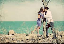 Vintage Romantic Kiss Lake Michigan Shoreline Illinois Happy Kiss Day Kiss Day Kiss Day Images