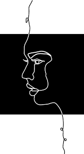 Black And White Profile Pictures Drawing Simple Sketch Minimalistic Black And White Profile Black And White Painting Black And White Drawing Black And White Illustration