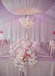 Light Pink Reception Decorations Pink Wedding Decorations Silver Wedding Theme Long Table Wedding
