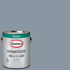 Grey blue wall paint home depot. Glidden Essentials 1 Gal Hdgb63 Smoke Grey Semi Gloss Interior Paint Hdgb63e 01sn The Home Depot