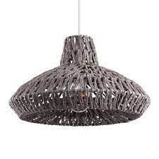 It spreads a warm, cozy light and creates decorative shadows in the room. Modern Grey Woven Rope Design Ceiling Pendant Light Shade Buy Online In Andorra At Andorra Desertcart Com Productid 136256030