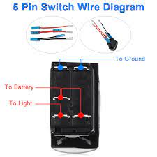 This makes it very easy to see your switches at night. Amazon Com Waterwich Lighted Whip Illuminated Rocker Toggle Switch Waterproof Jumper Wires Set Dc 20a 12v 10a 24v 5pin On Off Spst Rocker Switch Auto Truck Boat Marine Rv Blue Industrial Scientific