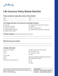 Promote your policy selling services by sending lucrative offers in the form of email. Fillable Online Life Insurance Policy Review Checklist Fax Email Print Pdffiller