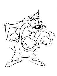 Coloring page space jam 2 a new legacy tasmanian devil. Tasmanian Devil Looney Tunes Coloring Page 1001coloring Com