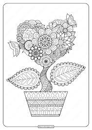 The spruce / wenjia tang take a break and have some fun with this collection of free, printable co. Printable Heart Flower Pdf Coloring Page