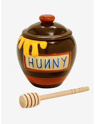 Winnie the pooh cookie jar with dragon fly on paw. Disney Winnie The Pooh Honey Pot