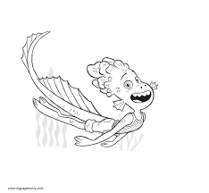 Set in a small town on the italian riviera, luca is about a boy who has a wonderful summer, with lots of gelato and pasta and endless scooter rides. Alberto Scorfano 1 Coloring Pages Luca Coloring Pages Coloring Pages For Kids And Adults