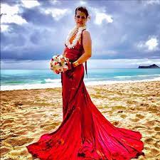 Stunning Bride Nina Red Wedding Dresses Colored Wedding Dress Beach Bridal Dresses