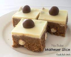 No Bake Malteser Slice Create Bake Make Recipe Tray Bake Recipes Baking Malteser Slice